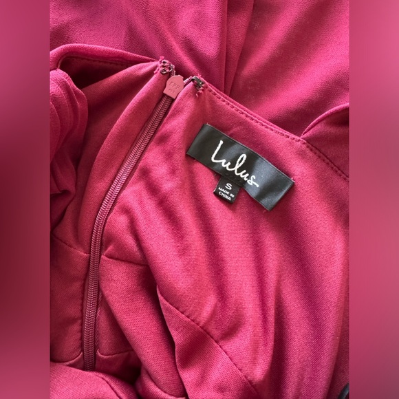 LULUS BURGUNDY HALTER MAXI DRESS - Picture 6 of 7